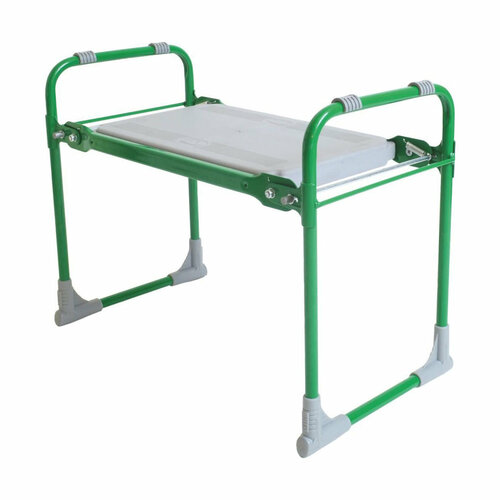 Скамейка садовая складная "Ника", пластиковое сиденье, зеленая зеленый