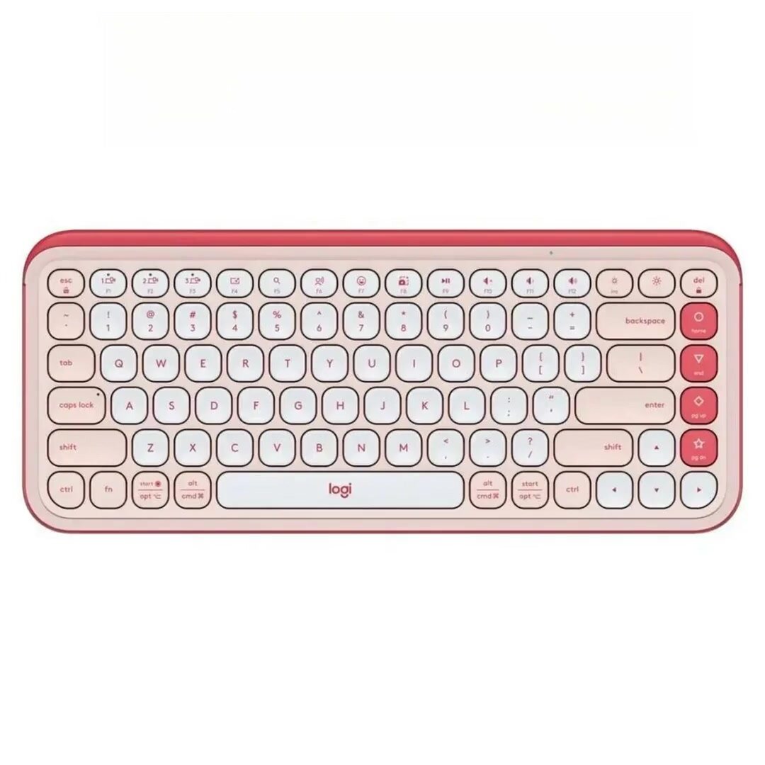 Клавиатура Logitech POP Icon Rose&White, мембранно-механический тип, для ПК — фото 1