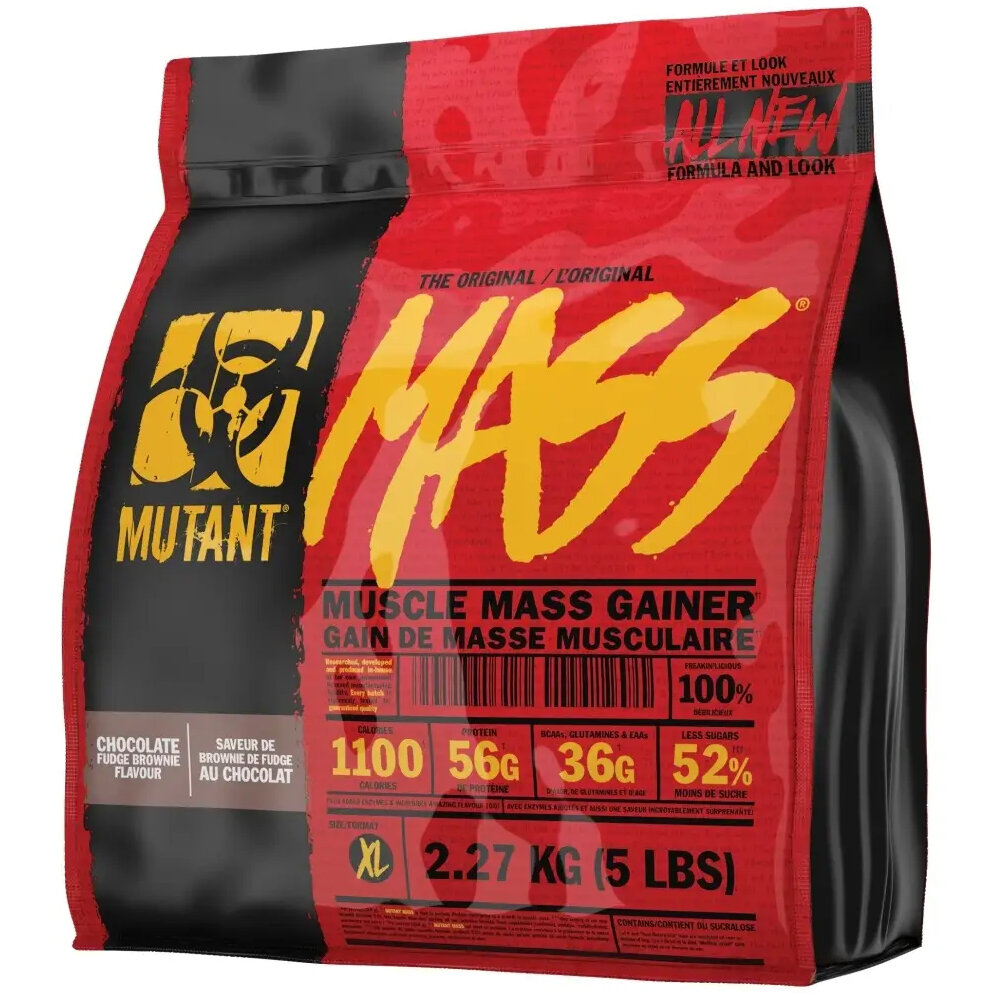 Гейнер Mutant Mass - 2270 грамм (5lb), шоколадный брауни — фото 1