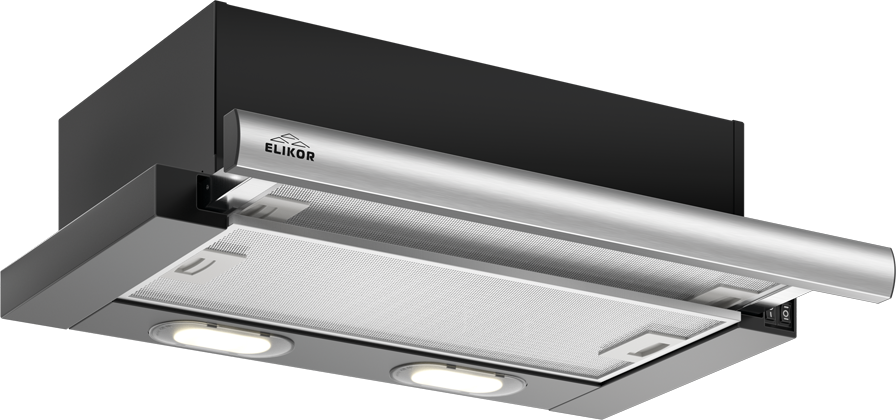 Встраиваемая вытяжка интегра 50П-400-В2Л черный/нерж