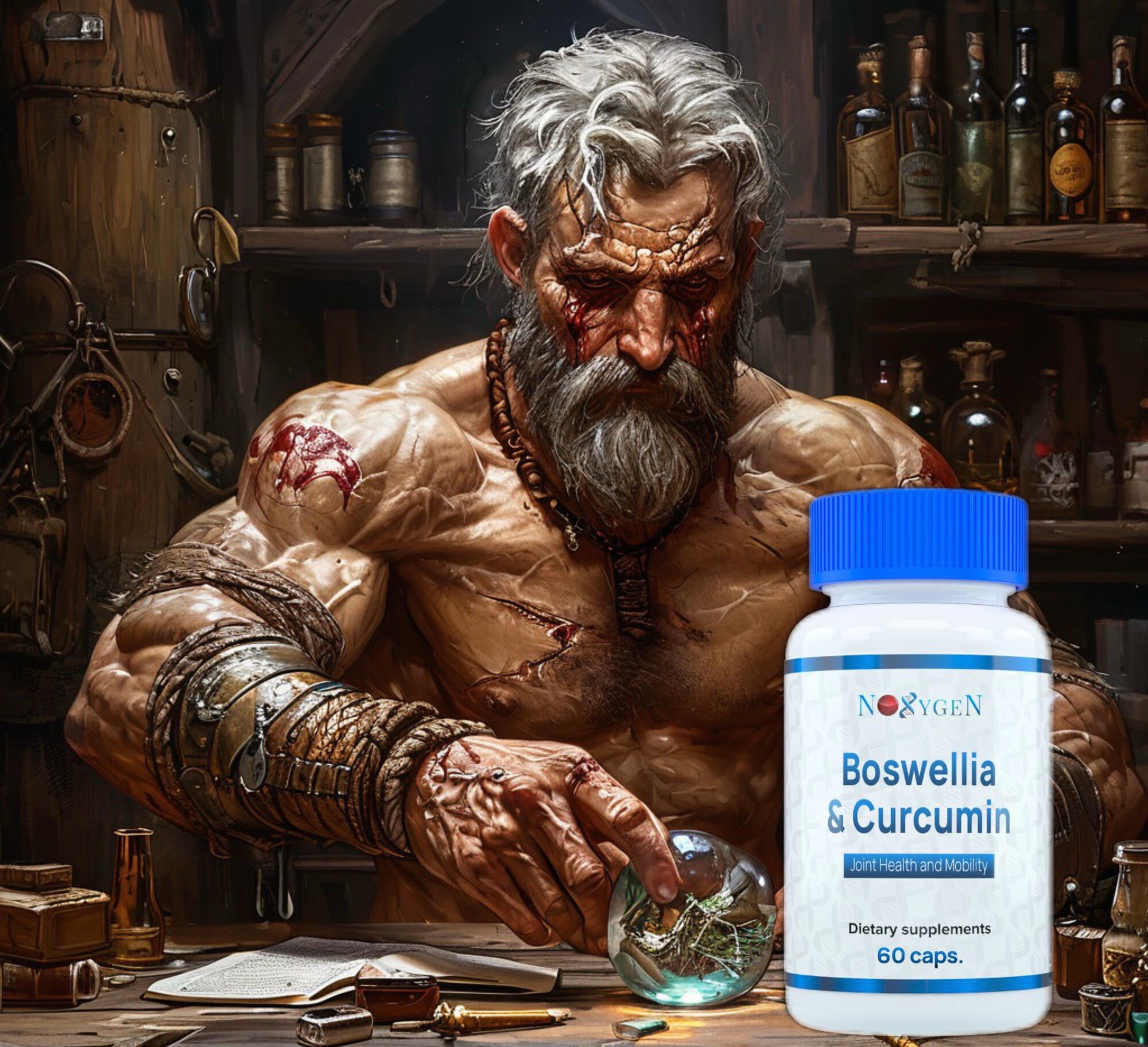 Boswellia  Curcumin 60 капсул Против воспалений восстановление опорнодвигательного аппарата поддержка сосудов и капиляров
