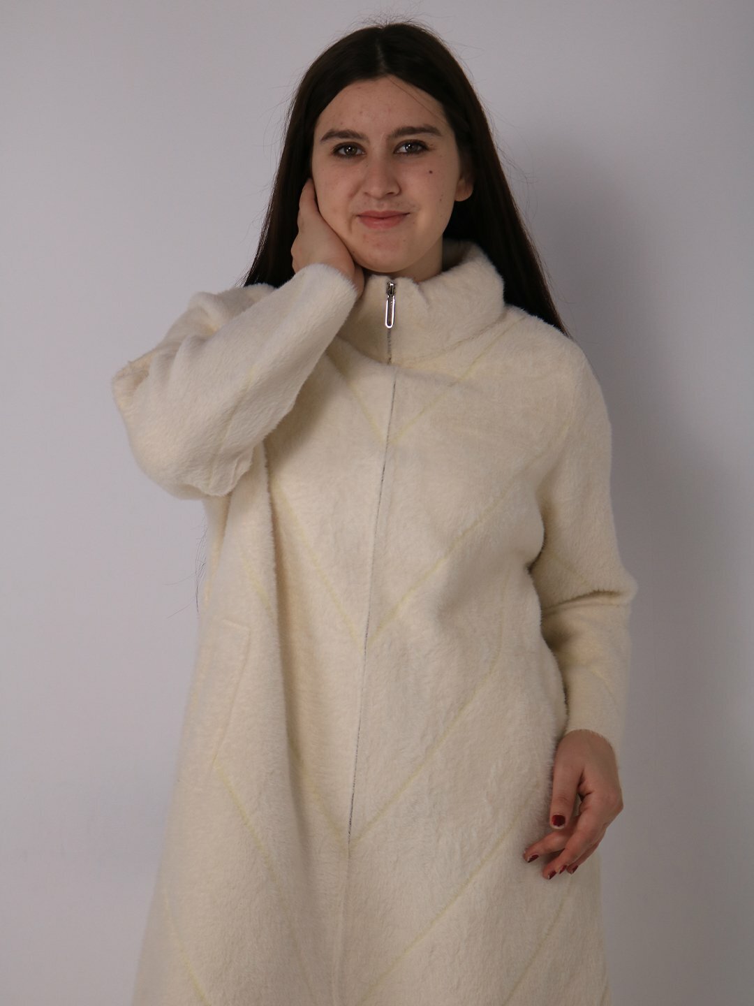 Пальто, размер One Size, белый, — фото 1