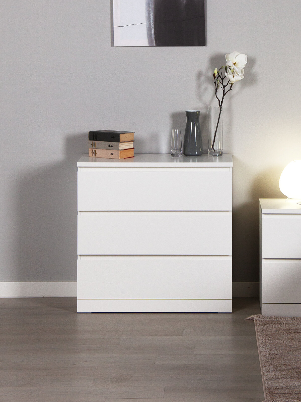 Комод для одежды белый с ящиками, 80х40х78 см, эмаль, Гуд Лакк Варма