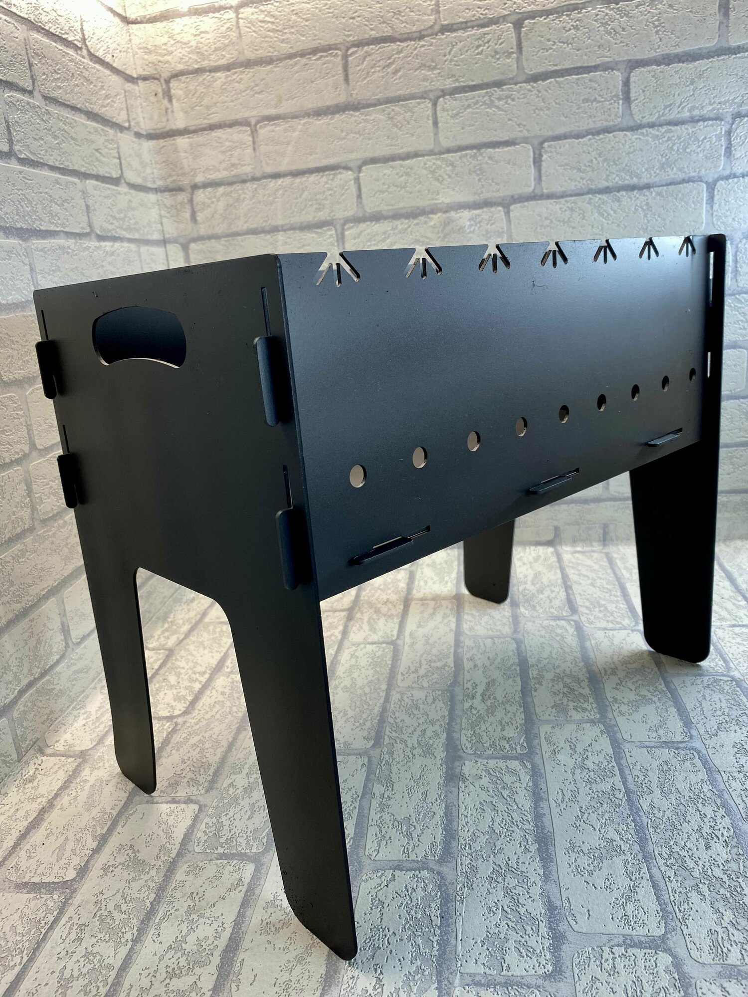 Мангал  сталь  разборный  380х230х330 мм  толщина стенок 2 мм