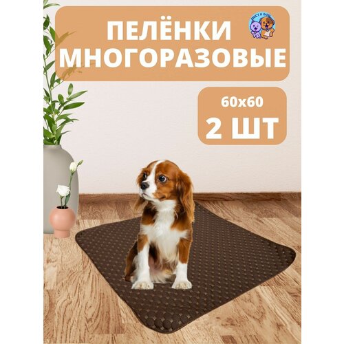 Пеленка многоразовая 60х60 см - 2 шт.