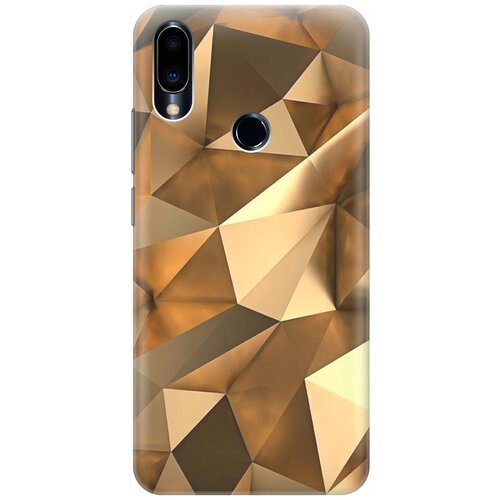 фото Ультратонкий силиконовый чехол-накладка для meizu note 9 с принтом "бронзовые грани" gosso