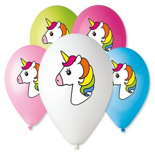 фото Шар латексный 12” «единорог», набор 25 шт., цвета микс mikimarket
