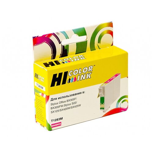 Картридж Hi-Black HB-T1283, 140 стр, пурпурный sz t128xl black t1281 ink for epson bx305f bx305fw stylus s22 sx125 sx130 sx230 sx235w sx420w sx425w sx430w sx438w sx440w sx445w