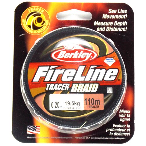 фото "плетеная леска berkley fireline темно-серая + ярко-зеленая 110 м. 0,20 мм. 19,5 кг. tracer braid (1312418)"