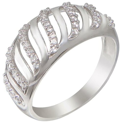 фото Эстет кольцо с 43 фианитами из серебра н11к152891, размер 16
