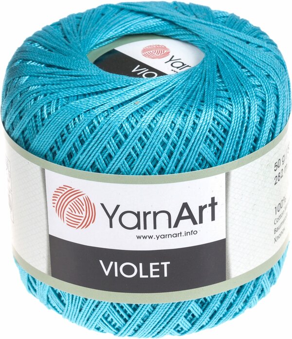 Пряжа YarnArt Violet темная бирюза (0008), 100%мерсеризованный хлопок, 282м, 50г, 1шт