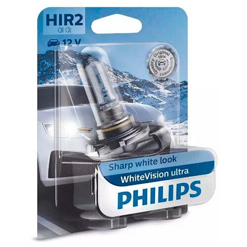 фото Лампа philips whitevision ultra hir2 12v- 55w (px22d) 9012wvub1
