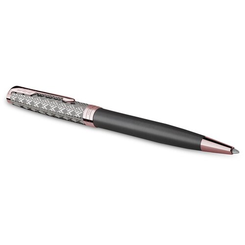 Ручка шариковая Parker Sonnet Premium K537 2119791 Metal Grey PGT M черные чернила подар. кор. ручка с гравировкой инициалов комфорт черная