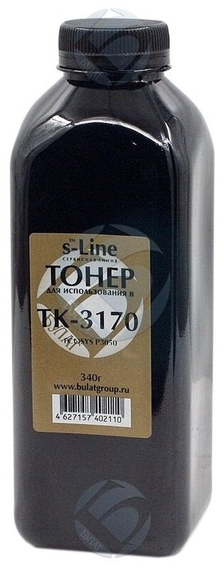 Тонер булат s-Line TK-3170 для Kyocera ECOSYS P3050, FS-4100 (Чёрный, банка 340 г)