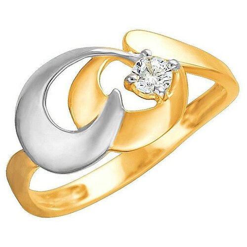 фото Эстет кольцо с 1 фианитом из красного золота 01к1112313р, размер 16.5