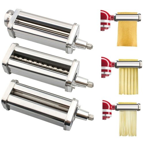 smeg smsc01 насадка для нарезки спагетти Набор насадок Artisan ножи роликовые для раскатки теста и нарезки спагетти, феттучини (3 шт)