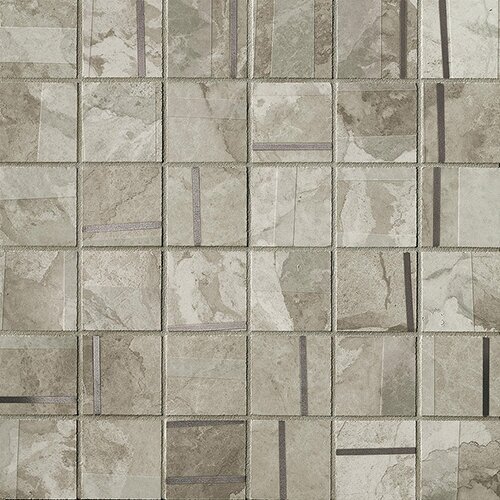 Kamu Grey Metal Mosaico Brillante 30x30