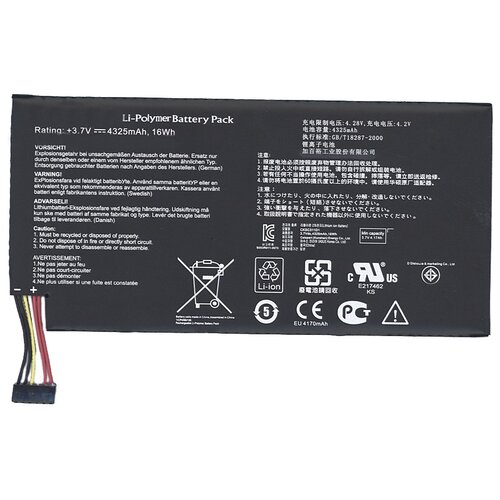 фото Аккумуляторная батарея c11-me370t для планшета asus google nexus 7 16wh oem