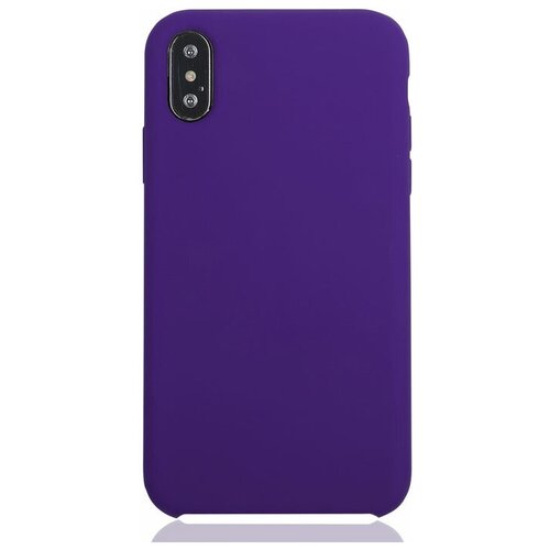 фото Чехол для iphone xs max brosco softrubber, накладка, фиолетовый