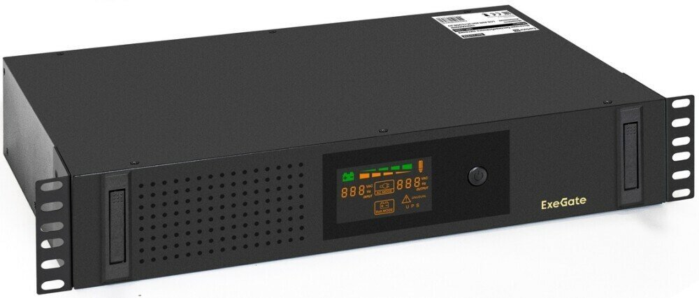 ИБП ExeGate ServerRM UNL-2000. LCD. AVR.2SH.3C13. USB.2U (EX293851RUS)