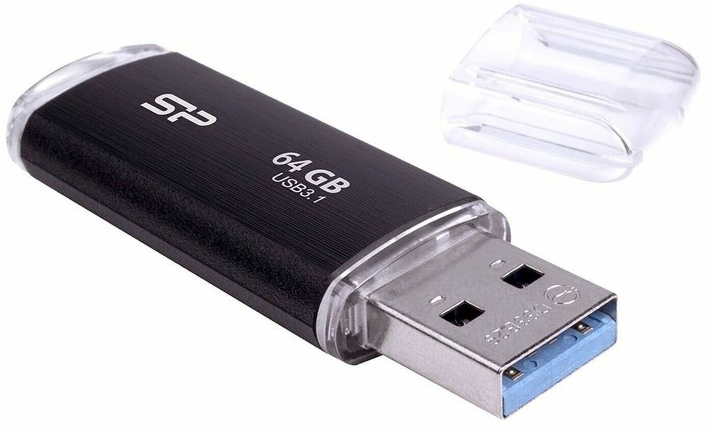 Флешка USB SILICON POWER Blaze B02 16Гб, USB3.1, черный [sp016gbuf3b02v1k] - фото №5