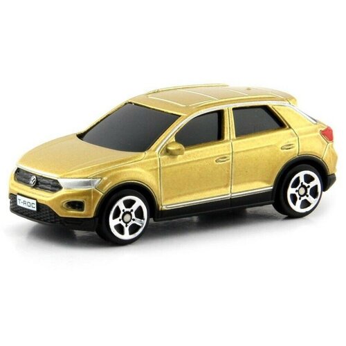 Легковой автомобиль RMZ City Volkswagen T-Roc 2018, 344040S 1:64, 7.3 см, золотистый for volkswagen vw t roc troc t roc 2017 2018 2019 mud flaps splash guards mudguards carbon fiber effect mudflaps car accessories