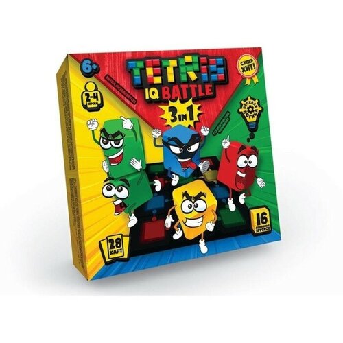 Настольная развлекательная игра «Веселая логика», серия Tetris IQ battle 3 in 1 (G-TIB-02) danko toys настольная развлекательная игра iq марафон