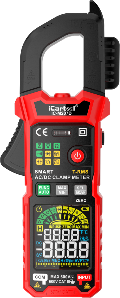 Токовые клещи c режимом смарт iCartool IC-M207D