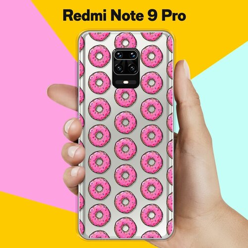 Силиконовый чехол Пончики на Xiaomi Redmi Note 9 Pro силиконовый чехол на xiaomi redmi note 9 pro сяоми редми нот 9 про прозрачный