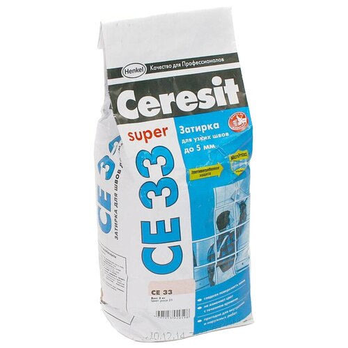 Затирка Ceresit CE 33 Super, 2 кг, роса 31 затирка ceresit ce 33 super 2 кг мята 64