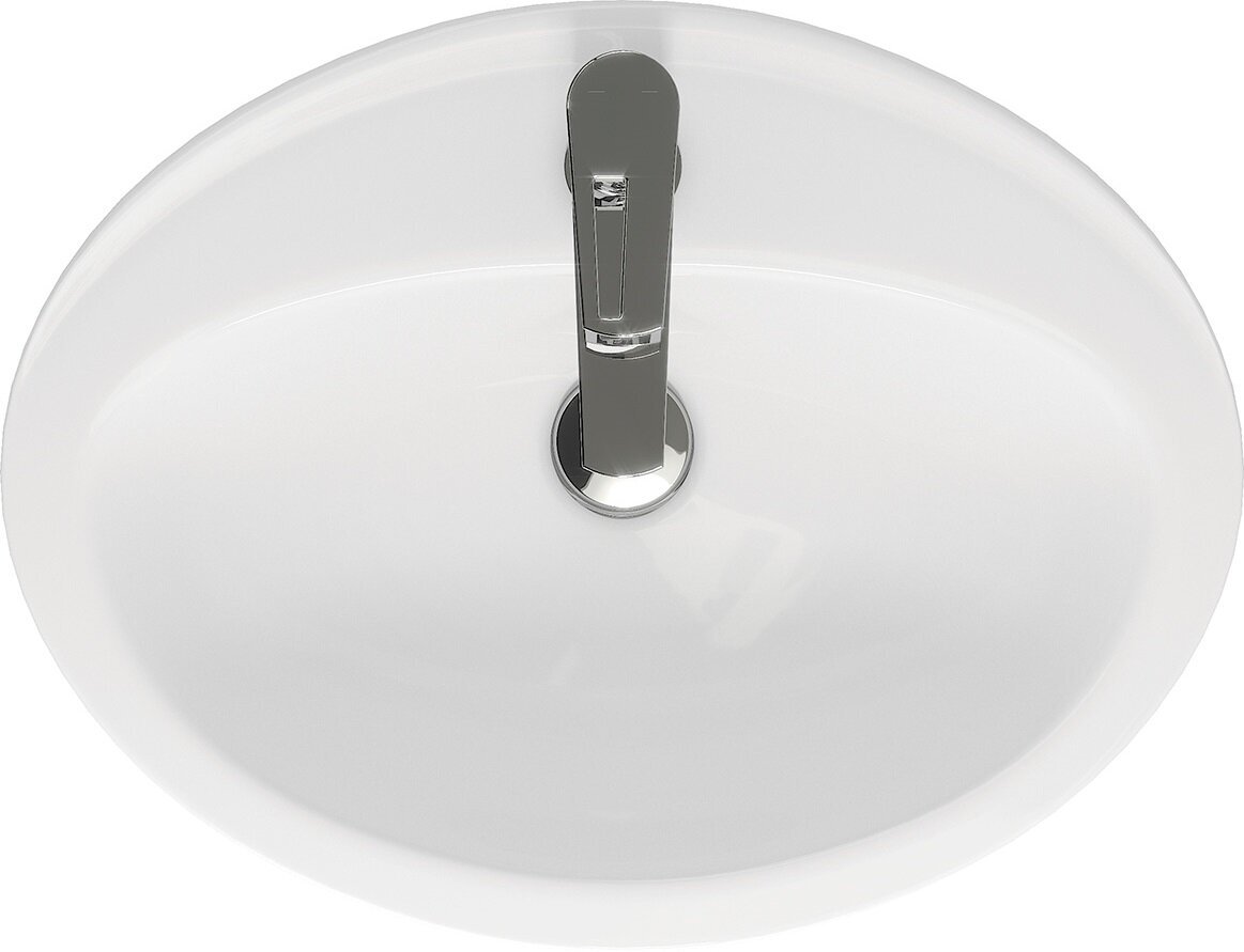 Раковина для ванной Cersanit Calla 54 на столешницу, круглая, 1 отв, белый (S-UM-Cl/1-w)