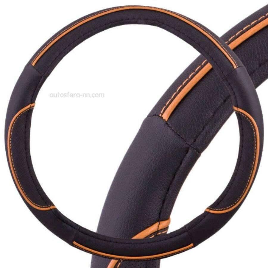 SKYWAY S01102335 Оплетка Combo-5 M Черно/Оранжевая экокожа; SKYWAY