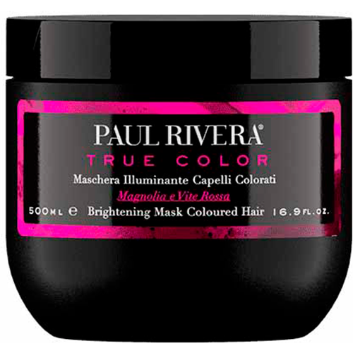 PAUL RIVERA TRUE COLOR BRIGHTENING MASK, 500 ML- Маска для повышения яркости окрашенных волос с экстрактами магнолии и листьев красного винограда, 500 мл