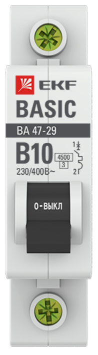 EKF Автоматический выключатель 1P 10А (B) 4,5кА ВА 47-29 Basic mcb4729-1-10-B - фотография № 2
