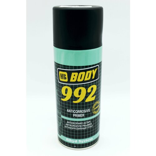 Аэрозольный грунт Body 992 1К алкидный черный 0,4 л