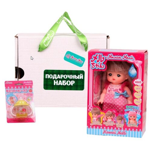 Подарочный набор 2 в 1 Кукла Милая Мелл и поильник