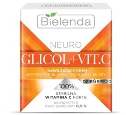 BIELENDA Neuro Glicol+Vit. C Увлажняющий крем активатор блеска и молодости кожи SPF20 дневной 50 мл