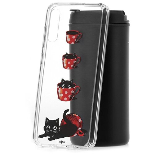 фото Чехол на самсунг а70 kruche print котенок в чашке кruче