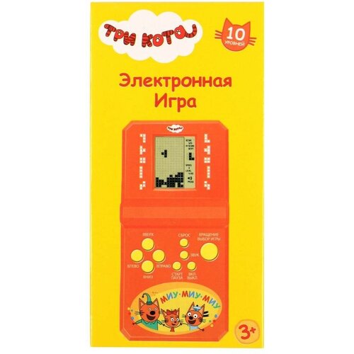 Игра электронная логическая ТРИ кота 10 уровней играем вместе B1420010-R8 играем вместе электронная логическая игра три кота