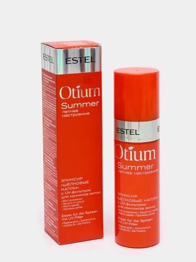 ESTEL Otium Summer Эликсир Шёлковые капли с UV-фильтром для кончиков волос, 100 г, 100 мл, бутылка - фотография № 8