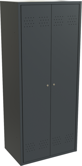 Шкаф для одежды 1830х775х500 мм / Шкаф одежный из оцинкованной стали / Шкаф стальной 7024