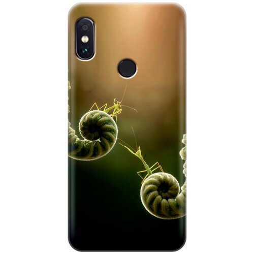 фото Ультратонкий силиконовый чехол-накладка для xiaomi redmi note 5 / note 5 pro с принтом "пара богомолов" gosso