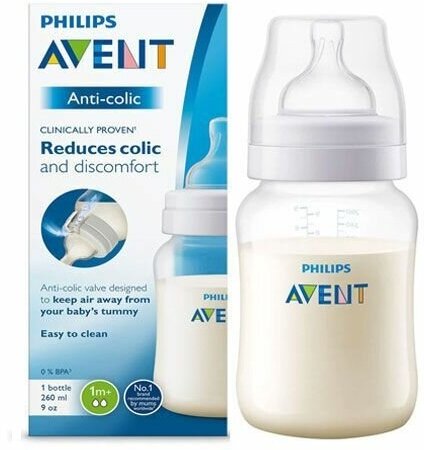 Бутылочка для кормления Philips AVENT SCF813/61 Anti-colic, 1 мес. +, 260мл (SCF813/61)