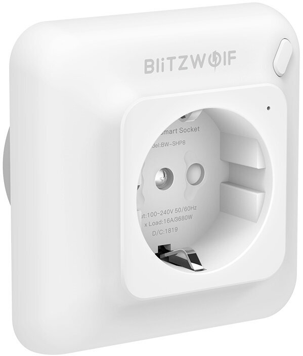 Умная розетка BlitzWolf BW-SHP8 3680W EU WiFi Smart In-wall Socket White