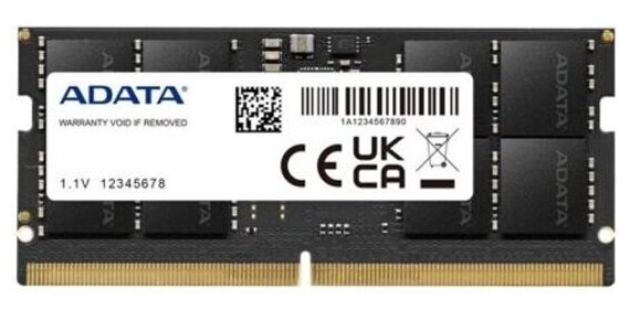Оперативная память Adata SO-DIMM DDR5 32Gb 4800MHz pc-38400 CL40, 1.1V (AD5S480032G-S)