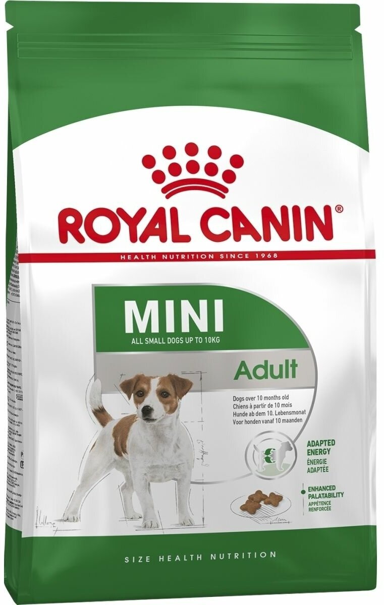 Корм Royal Canin Mini Adult для собак малых пород (до 10 кг), 10 мес. - 8 лет, 2 кг