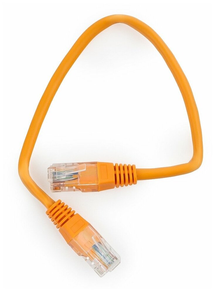 Патч-корд UTP Cablexpert PP12-0.25M/O категория 5e, 0,25 м, литой, многожильный, оранжевый