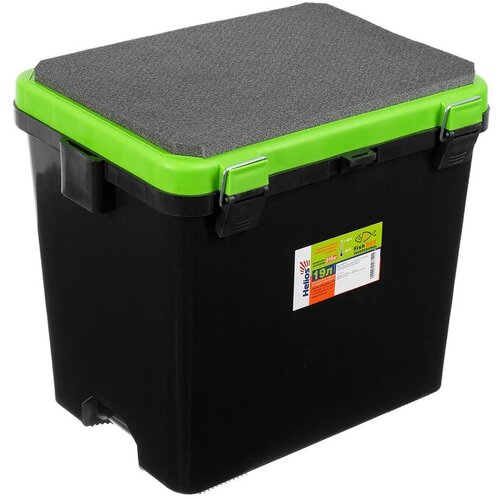 Ящик зимний Helios FishBox 19 л, односекционный, цвет зеленый 4958710 helios ящик зимний helios fishbox 19 л односекционный цвет зеленый