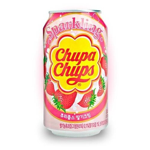 Напиток Chupa Chups Sparkling Strawberry 0.345л