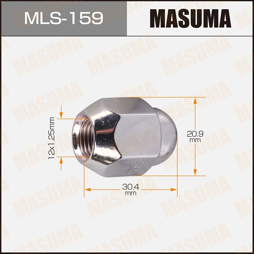 Гайка Колесная Под Ключ=21 Мм Masuma Mls-159 Под Ключ=21мм Masuma арт MLS-159